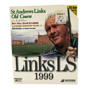 Links LS 1999 PC CD Big Box Arnold Palmer Golf St Andrews Video Game Complete
